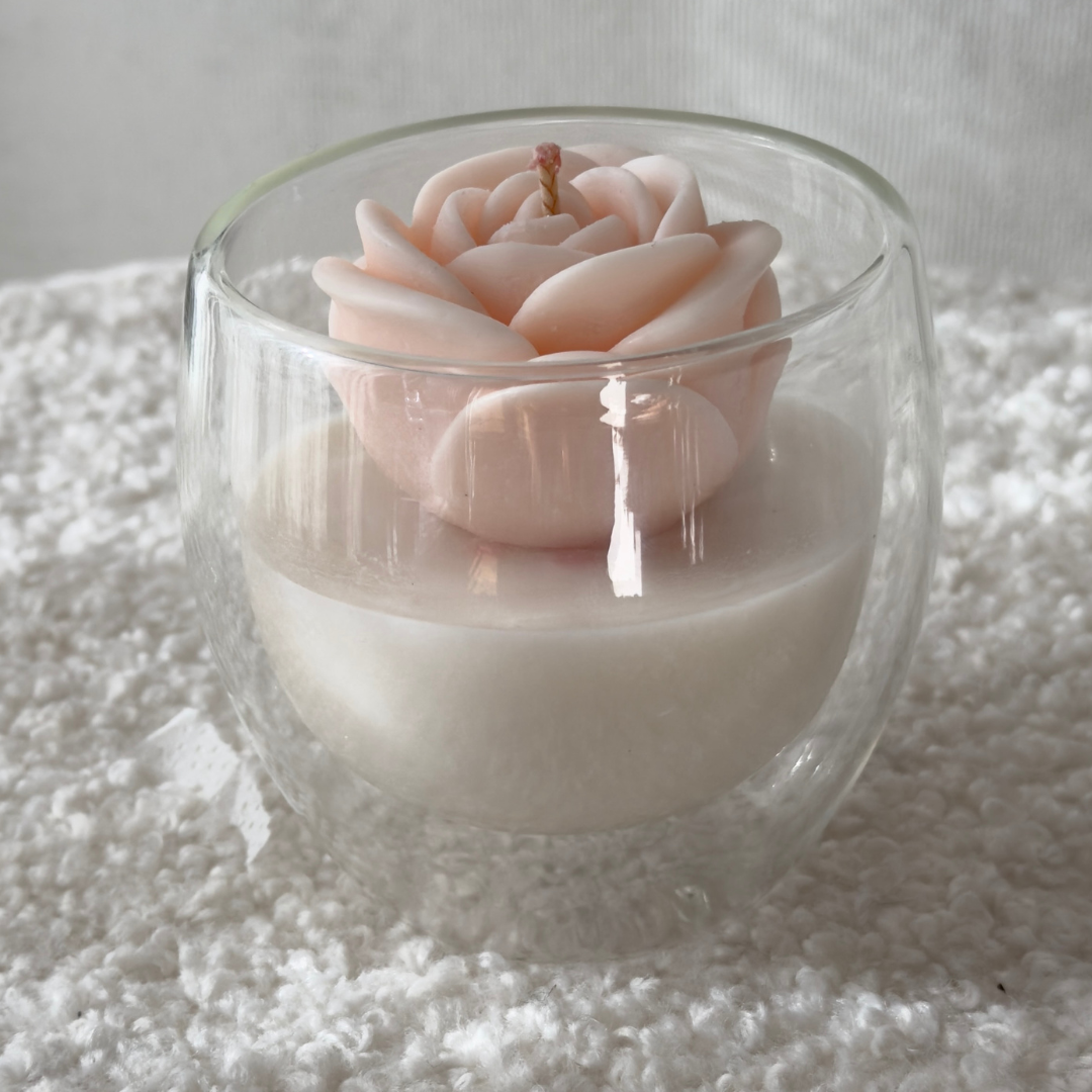 Blush Rose in Double Glassed Jar