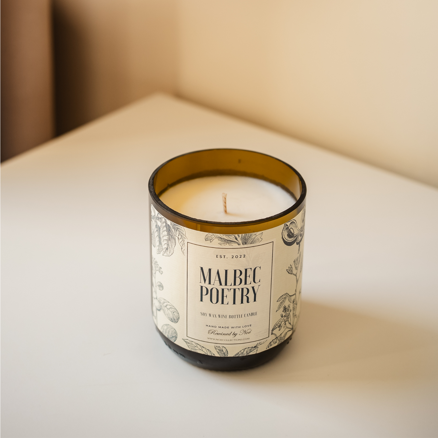 Malbec Poetry – Upcycled Wine Bottle Scented Candle - Rewined by Noé