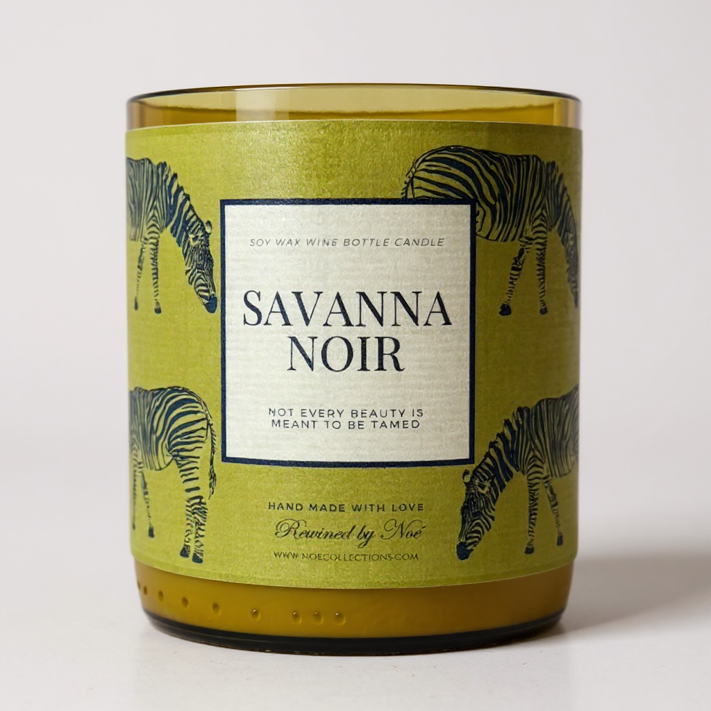 Savannah Noir – Upcycled Wine Bottle Scented Candle - Rewined by Noé