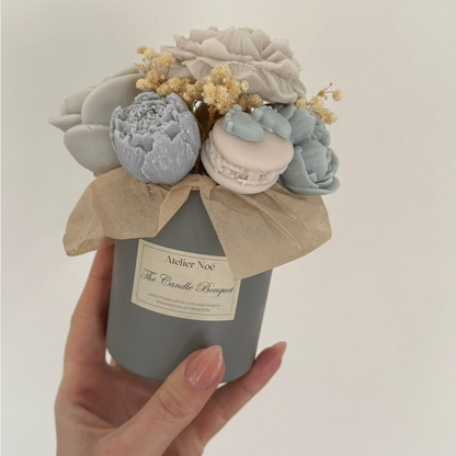 Kaarsenboeket met babythema