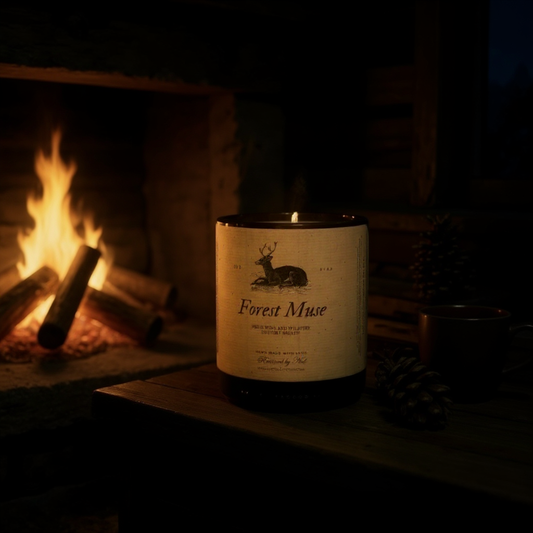 Forest Muse – Upcycled Wine Bottle Scented Candle - Rewined by Noé