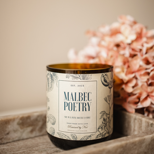 Malbec Poetry – Upcycled Wine Bottle Scented Candle - Rewined by Noé