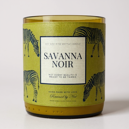 Savannah Noir – Upcycled Wine Bottle Scented Candle - Rewined by Noé