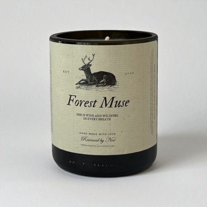 Forest Muse – Upcycled Wine Bottle Scented Candle - Rewined by Noé