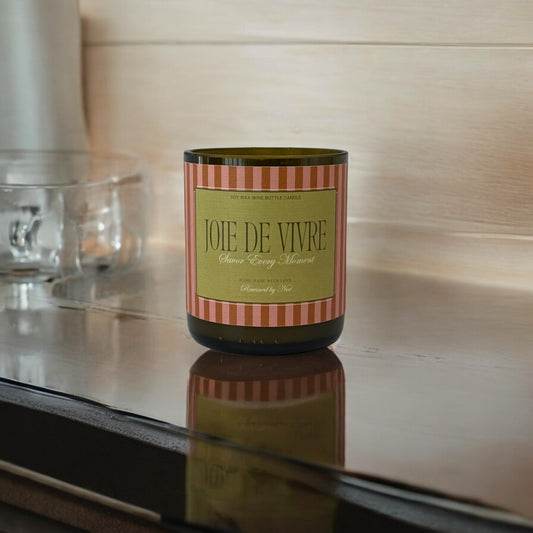 Joie de Vivre – Upcycled Wine Bottle Scented Candle - Rewined by Noé
