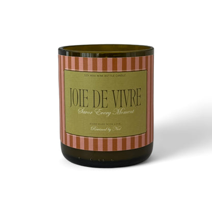 Joie de Vivre – Upcycled Wine Bottle Scented Candle - Rewined by Noé